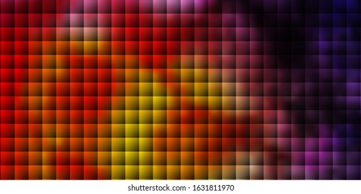 Light Pink, Yellow vector background in polygonal style. Rectangles with colorful gradient on abstract background. Pattern for websites, landing pages.