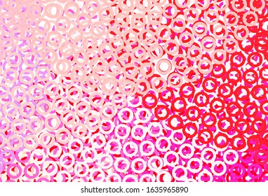 Light Pink, Yellow vector background with spots. Blurred bubbles on abstract background with colorful gradient. Design for your business advert.