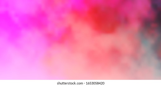 Light Pink, Yellow vector background with clouds. Abstract colorful clouds on gradient illustration. Pattern for your commercials.