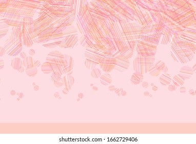 Light Pink, Yellow vector background with spots. Blurred bubbles on abstract background with colorful gradient. Pattern for textures of wallpapers.