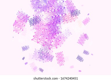Light Pink, Yellow vector background with forms of artificial intelligence. Colorful design in simple style with AI links. Template for ads of intellect, innovations.