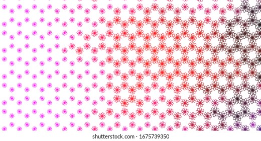 Light Pink, Yellow vector background with wry lines. Gradient illustration in simple style with bows. Design for your business promotion.