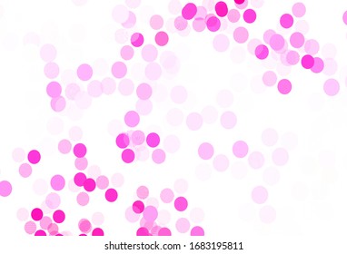 Light Pink, Yellow vector background with spots. Blurred bubbles on abstract background with colorful gradient. Pattern for ads, leaflets.