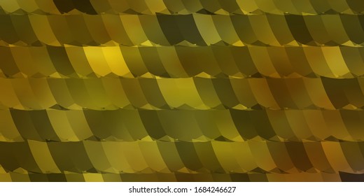 Fondo vectorial amarillo rosa claro con un conjunto de hexágonos. Ilustración abstracta brillante en estilo hexagonal. Diseño para su anuncio comercial.