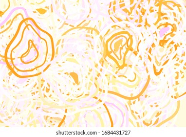 Light Pink, Yellow vector background with abstract shapes. Colorful chaotic forms with gradient in modern style. Best smart design for your business.