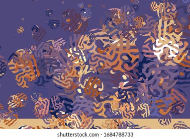 Light Pink, Yellow vector background with abstract shapes. Modern abstract illustration with colorful random forms. Simple design for your web site.