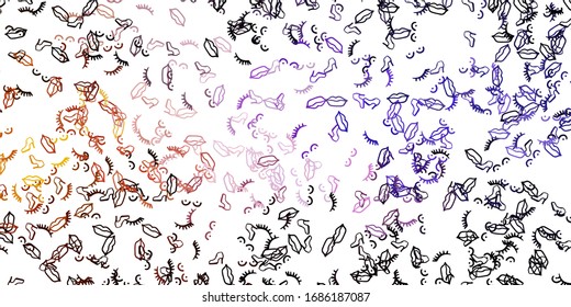 Light Pink, Yellow vector background with woman symbols. Colorful feminism symbols with a gradient in modern style. Design for International Women’s Day.