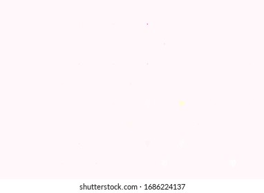 Light Pink, Yellow vector background with hearts. Beautiful celebration style hearts on abstract illustration. Pattern for carnival, festival romantic leaflets.