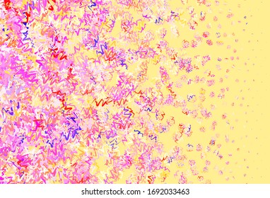 Light Pink, Yellow vector background with lines. Geometric illustration in abstract style with gradient.  Brand new design for your ads, poster, banner.