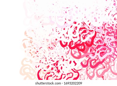 Light Pink, Yellow vector background with wry lines. A shining illustration, which consists of curved lines. Abstract design for your web site.