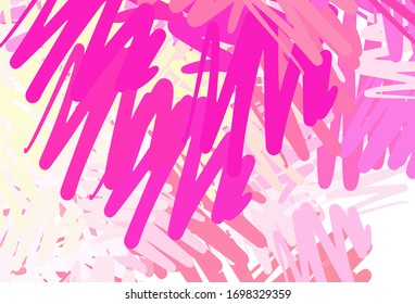Light Pink, Yellow vector background with straight lines. Glitter abstract illustration with colorful sticks. Smart design for your business advert.