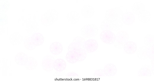 Hellrosa, gelbe Vektorillustration mit Blasen. Abstrakte Illustration mit bunten Flecken im Naturstil. Muster für Tapeten, Vorhänge.
