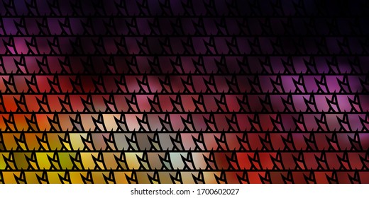 Light Pink, Yellow vector background with polygonal style. Illustration with set of colorful triangles. Best design for posters, banners.