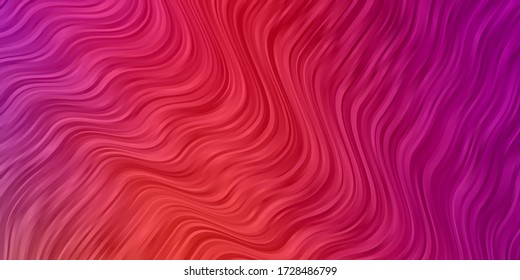 Light Pink, Yellow vector background with curves. Bright illustration with gradient circular arcs. Best design for your posters, banners.