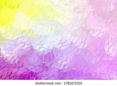 Light Pink, Yellow vector background with abstract shapes. Decorative design in abstract style with random forms. Modern design for your business card.