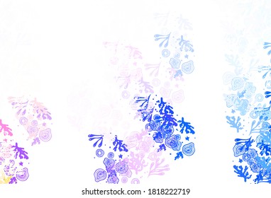 Light Pink, Yellow vector background with abstract shapes. Illustration with colorful gradient shapes in abstract style. Background for a cell phone.