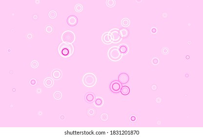 Light Pink, Yellow vector background with spots. Beautiful colored illustration with blurred circles in nature style. Pattern for textures of wallpapers.