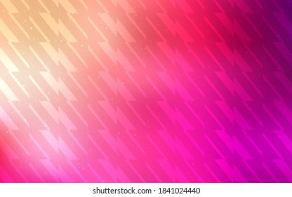 Light Pink, Yellow vector background with straight lines. Modern geometrical abstract illustration with Lines. Pattern for ads, posters, banners.