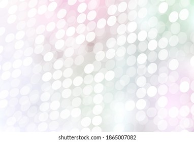Light Pink, Yellow vector background with bubbles. Beautiful colored illustration with blurred circles in nature style. Pattern for ads, leaflets.