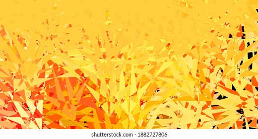 Fondo vectorial amarillo rosa claro con triángulos. Diseño sencillo de estilo abstracto con triángulos, líneas. Diseño para sus fondos de escritorio.