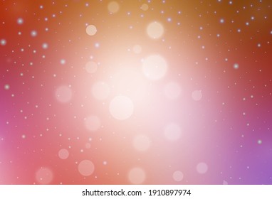 Light Pink, Yellow vector background in Xmas style. Abstract gradient illustration with colorful Christmas things. Template for lettering, typography.