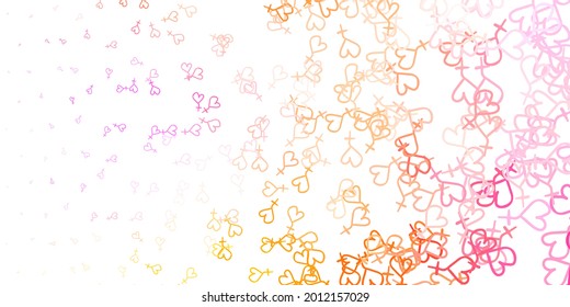 Light Pink, Yellow vector background with woman symbols. Colorful illustration with gradient feminism shapes. Simple design for your web site.