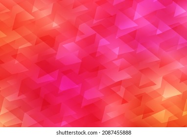 Fondo vectorial amarillo rosa claro en estilo poligonal. Ilustración abstracta moderna con rectángulos coloridos. Patrón para comerciales.