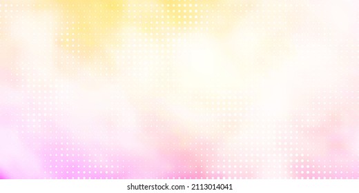 Light Pink, Yellow vector background with circles. Abstract colorful disks on simple gradient background. New template for your brand book.