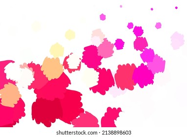 Fondo vectorial amarillo rosa claro con formas abstractas. Ilustración abstracta moderna con formas aleatorias coloridas. Diseño moderno para su tarjeta de visita.