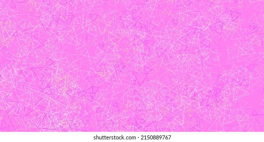 Hellrosa, gelber Vektorhintergrund mit Dreiecken. Wunderschöne abstrakte Illustration mit dreieckigen Formen, Formen. Landing-Page-Material.