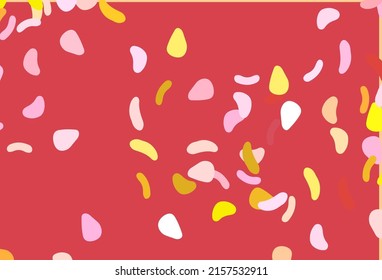 Light Pink, Yellow vector background with abstract forms. Colorful chaotic forms with gradient in modern style. Elegant design for wallpapers.