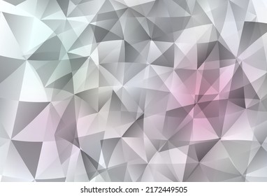 Hellrosa, gelber Vektorhintergrund mit polygonalem Stil. Abstrakte Farbverlauf-Illustration mit Dreiecken. Modernes Template für die Zielseite.