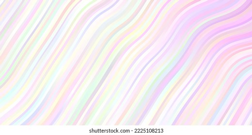 Light Pink, Yellow vector background with curves. Colorful illustration with curved lines. Best design for your posters, banners.
