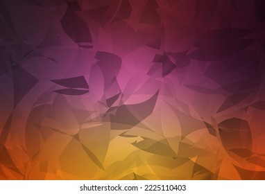 Light Pink, Yellow vector background with abstract polygonals. Illustration with colorful gradient shapes in abstract style. Elegant design for wallpapers.