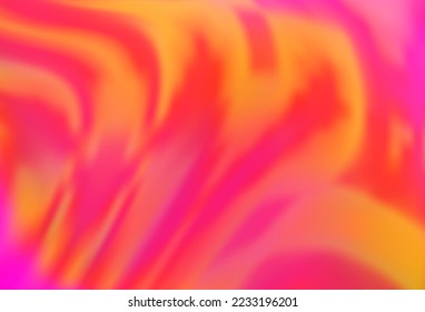 Light Pink, Yellow vector background with bent lines. Glitter abstract illustration with wry lines. The best blurred design for your business.