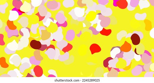 Light pink, yellow vector background with random forms. Illustration with colorful shapes in abstract style. Smart design for your business.