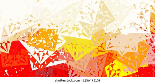 Light Pink, Yellow vector background with triangles. Web material illustration with colorful abstract triangles. Pattern for promotions.