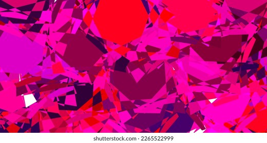 Light Pink, Yellow vector background with triangles. Outstanding abstract illustration with range of colorful triangles. Pattern for promotions.