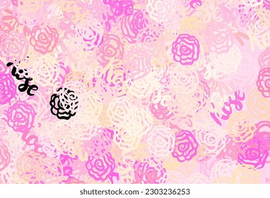 Light Pink, Yellow vector background with abstract shapes. Simple colorful illustration with abstract gradient shapes. Best smart design for your business.