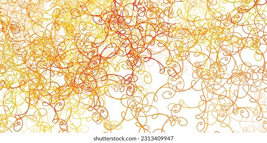 Light Pink, Yellow vector background with curves. Bright illustration with gradient circular arcs. Best design for your ad, poster, banner.