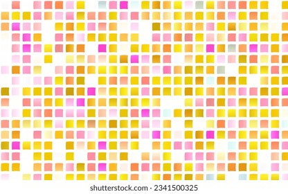 Fondo vectorial amarillo rosa claro con rectángulos. Ilustración de gradiente abstracto con rectángulos. Plantilla moderna para su página de inicio.