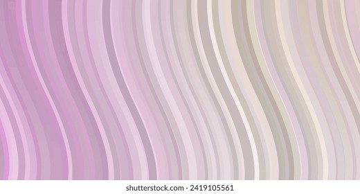 Fondo vectorial amarillo rosa claro con líneas dobladas. Ilustración colorida, que consiste en curvas. Patrón para sitios web, páginas de inicio.