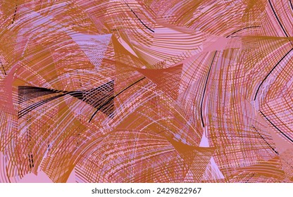 Light Pink, Yellow vector background with abstract shapes.