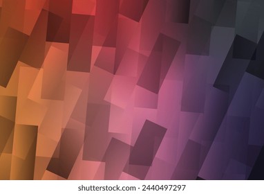Rosa claro, fondo de vector amarillo en estilo poligonal. Hermosa ilustración con rectángulos y cuadrados. Patrón para anuncios comerciales, folletos, folletos