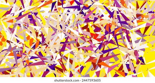 Rosa claro, fondo de Vector amarillo con triángulos. Magnífica ilustración abstracta con Formas triangulares , formas. Patrón para promociones.
