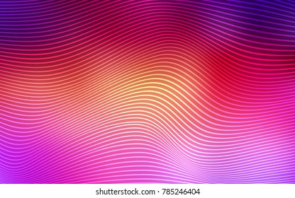 Light Pink, Yellow vector background with shining lines. A vague circumflex abstract illustration with gradient. The completely new template for your brand book.