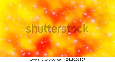 Light Pink, Yellow vector background with small and big stars. Decorative illustration with stars on abstract template. Pattern for websites, landing pages.