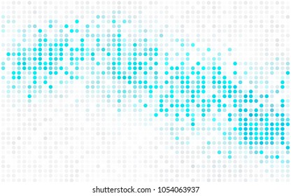 Light Pink, Yellow vector banner with circles, spheres. Abstract spots. Background of Art bubbles in halftone style with colored gradient.