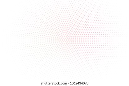 Light Pink, Yellow vector banner set of circles, spheres. Donuts Background. Creative Design Templates. Technology halftone illustration.