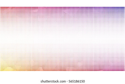 Light Pink, Yellow vector banner set of circles, spheres. Donuts Background. Creative Design Templates. Technology halftone illustration.